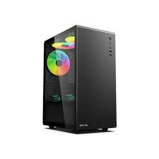 VALUE TOP V500 MICRO ATX CASING BOTTOM PSU POSITION, LEFT SIDE TEMPERD GLASS, RGB FAN